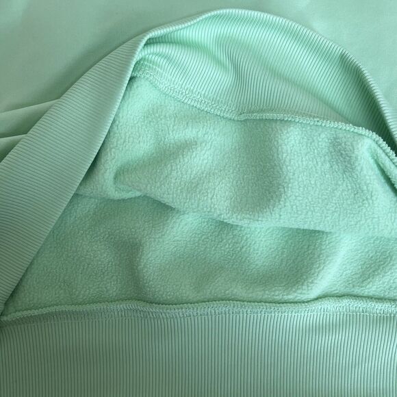 Nike Dri-Fit 1/4 Zip Mint Green Sweatshirt M Fleece Lined Nike Logo - Picture 12 of 13